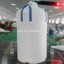 sacs en vrac en gros, sac jumbo avec de grands sacs de haute qualité 1000kg pour le sac de récipient en vrac de charbon de bois de pp
